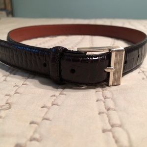 Lauren by Ralph Lauren Croc-Leather Belt Size S